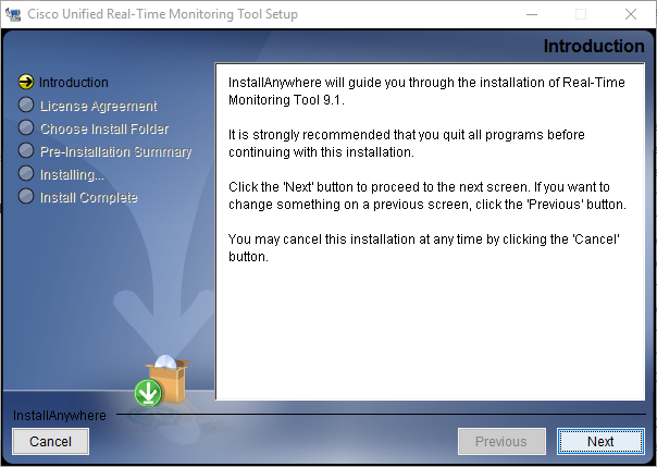 Installer User Interface Mode Not Supported Cisco Rtmt